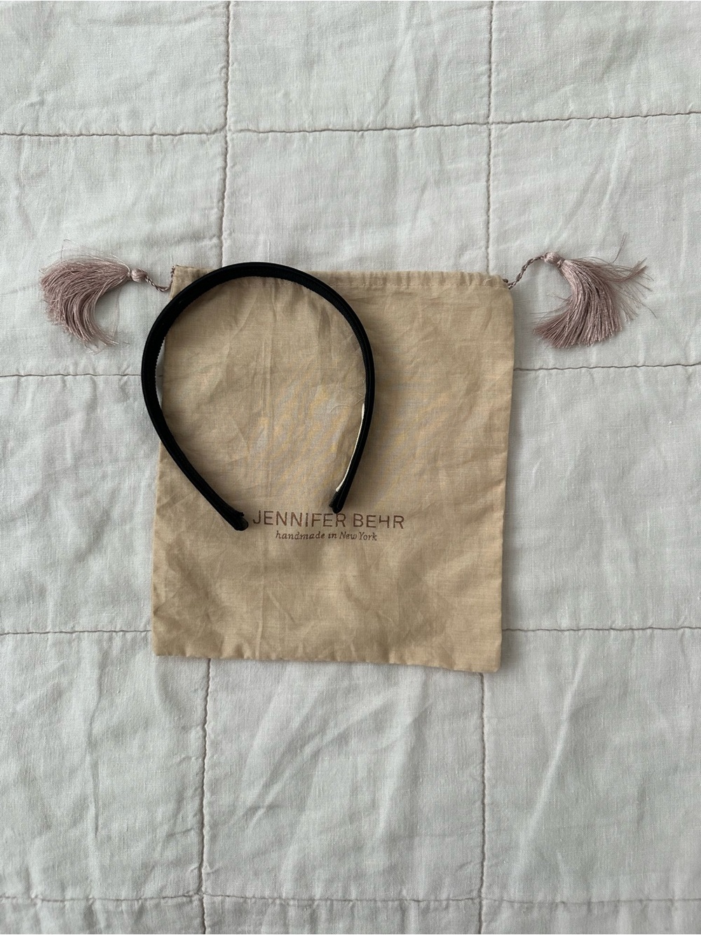 Jennifer Behr - Lucy Headband - black satin